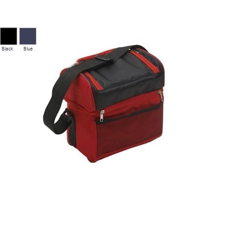 Team Imprint Hot and Cold 2 Compartment Cooler Bag - Blue - Black, 25PK TE623504